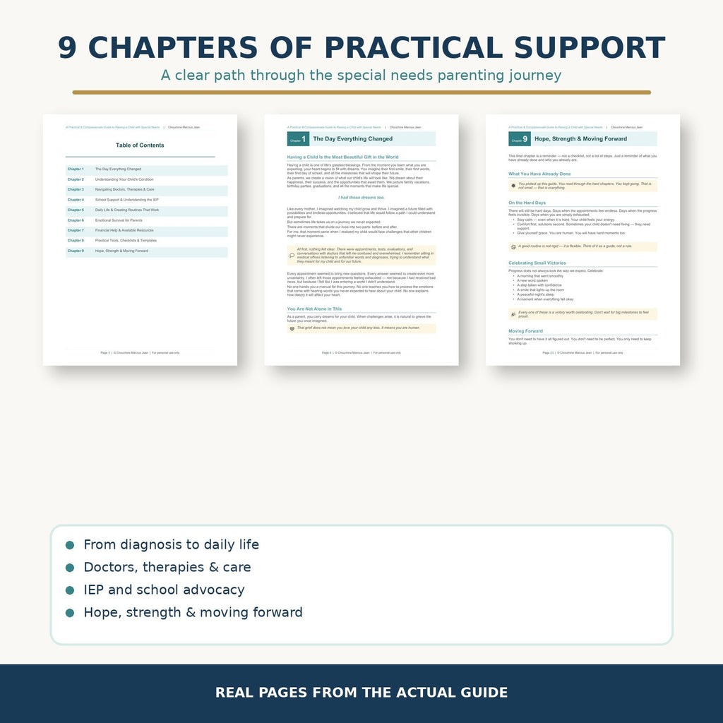 Special needs parenting guide nine chapters overview
