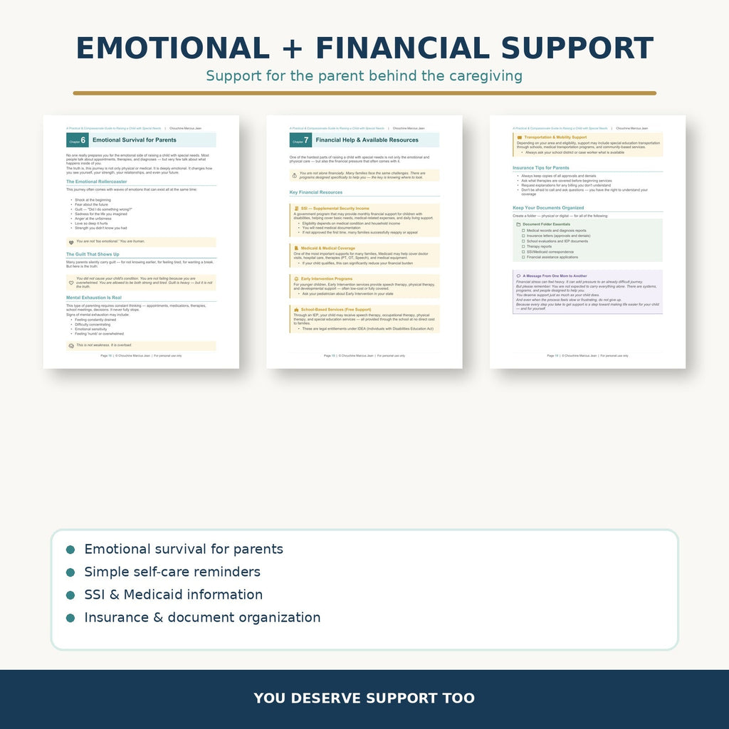 Special needs parenting guide emotional support and financial resources pages