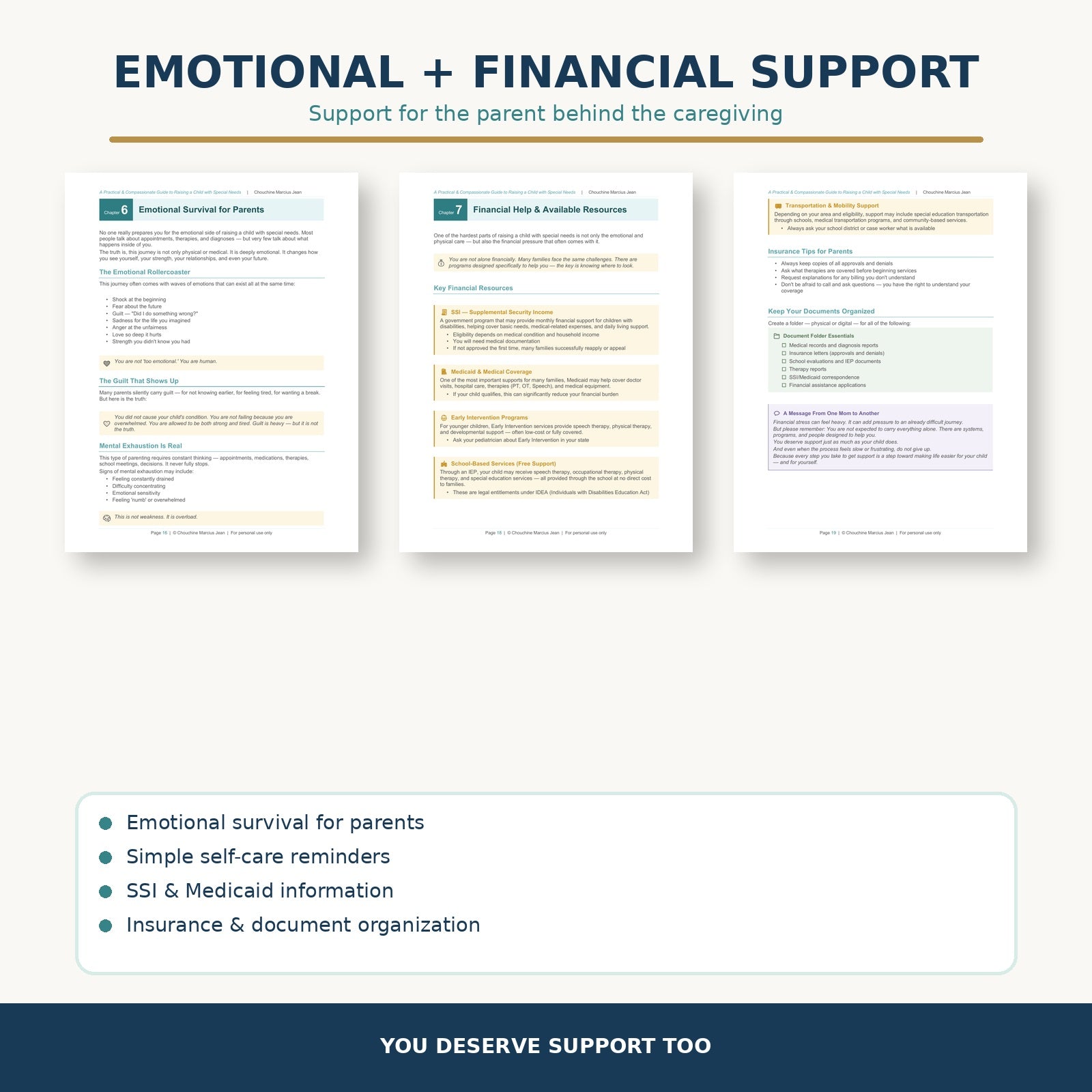 Special needs parenting guide emotional support and financial resources pages