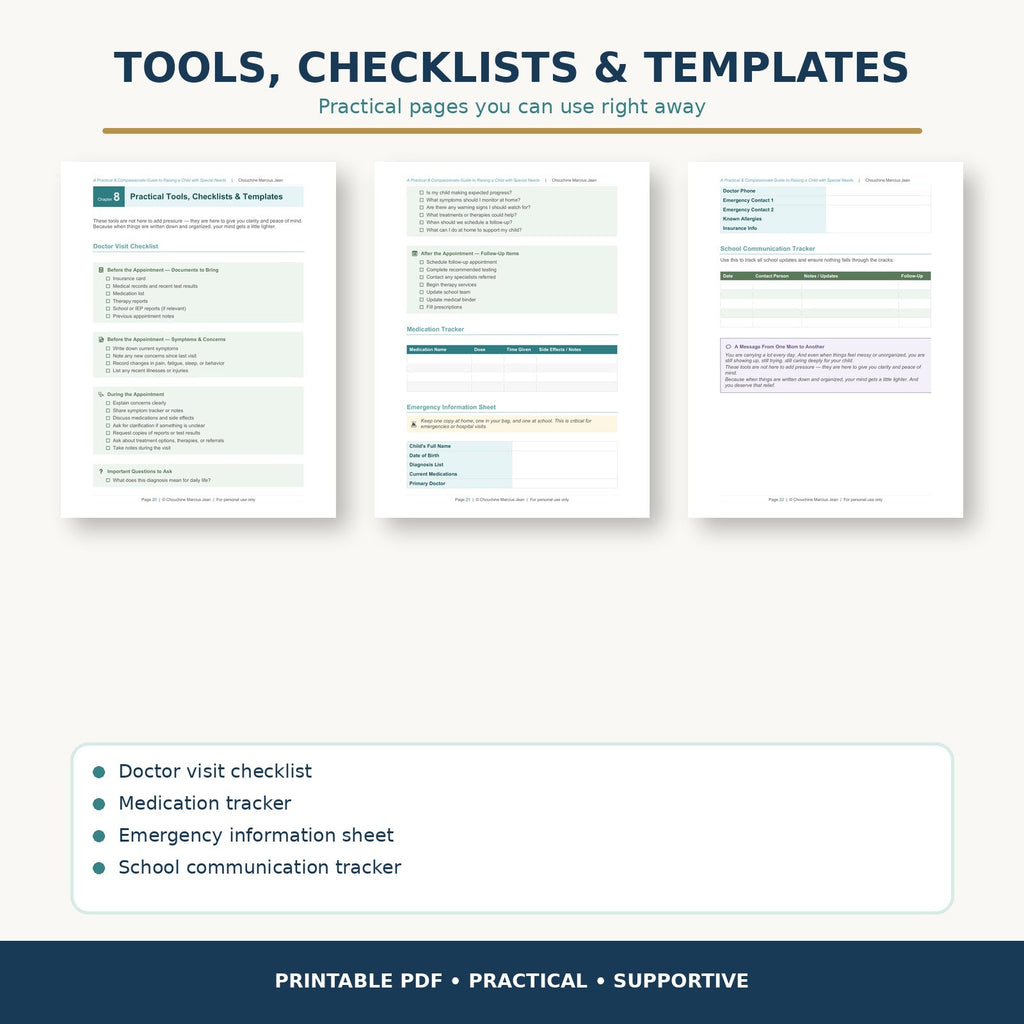 Special needs parenting guide practical tools checklists and templates pages