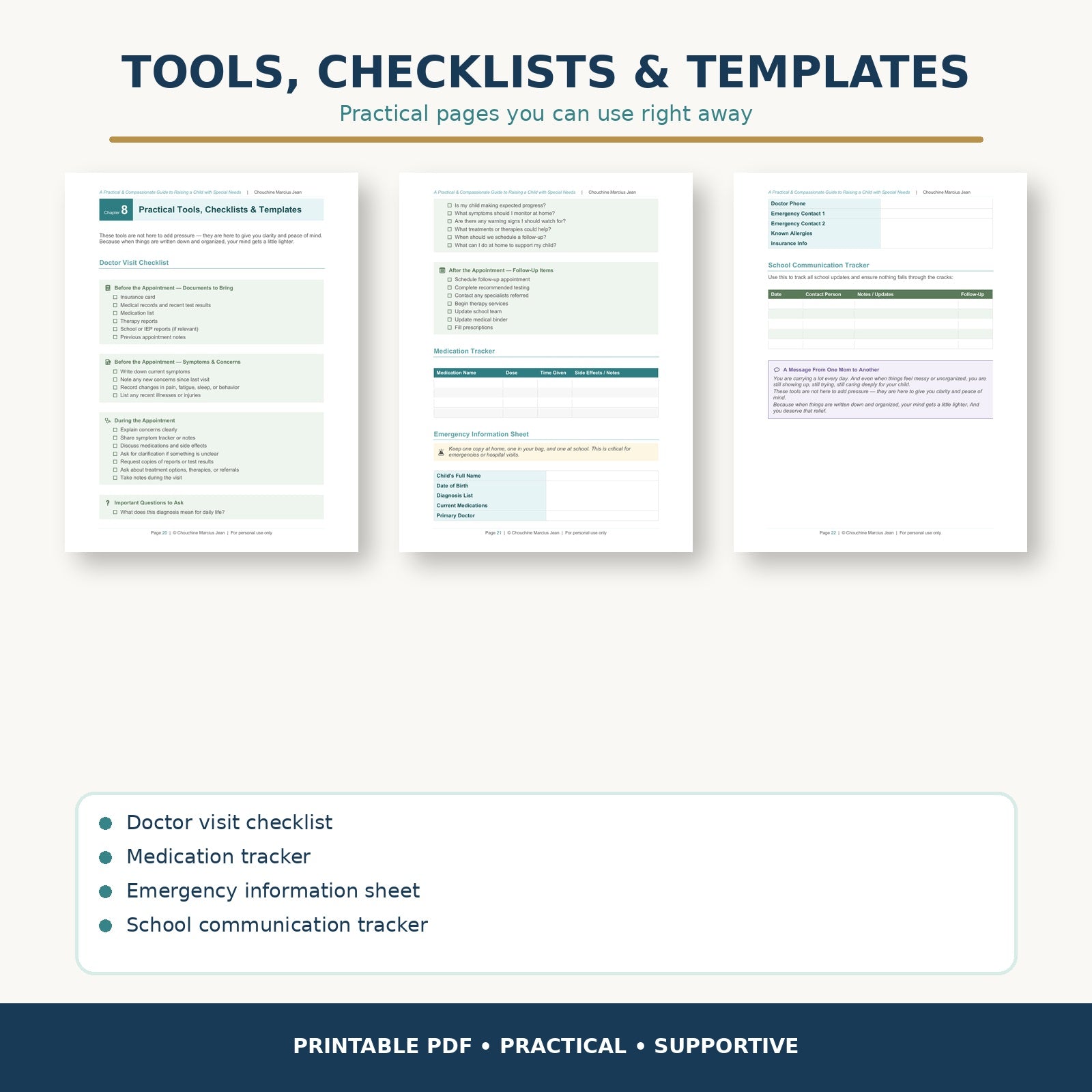 Special needs parenting guide practical tools checklists and templates pages